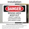 Signmission Mining Area Keep Out Danger Sign, Vinyl Decal, 10in W x 7in L, 2PK OS-2PACK-DS-D-710-L-1888 - alternate 2